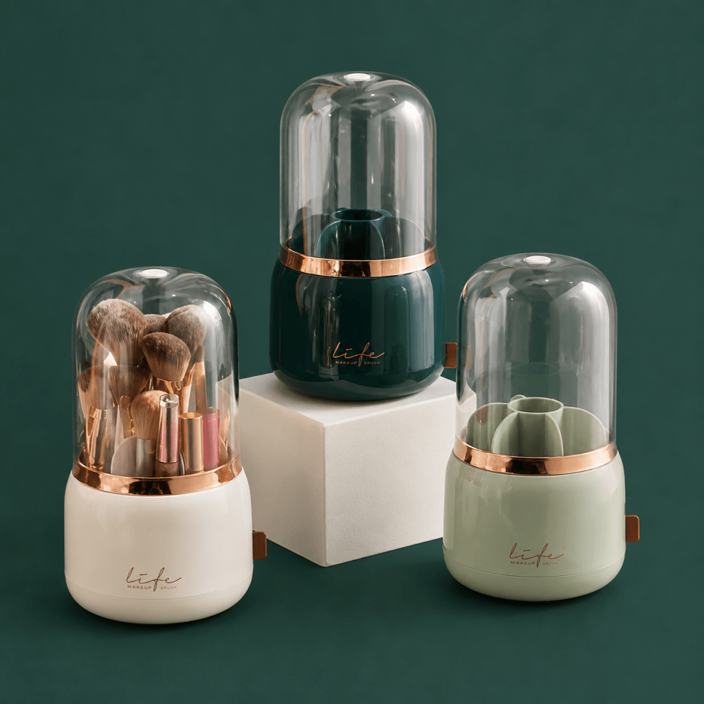 01 Luxury 360° Rotating Makeup Brush Holder